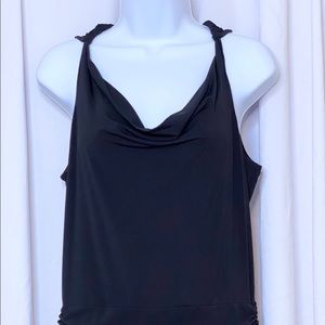 BCBGMaxAzria black ruched dress